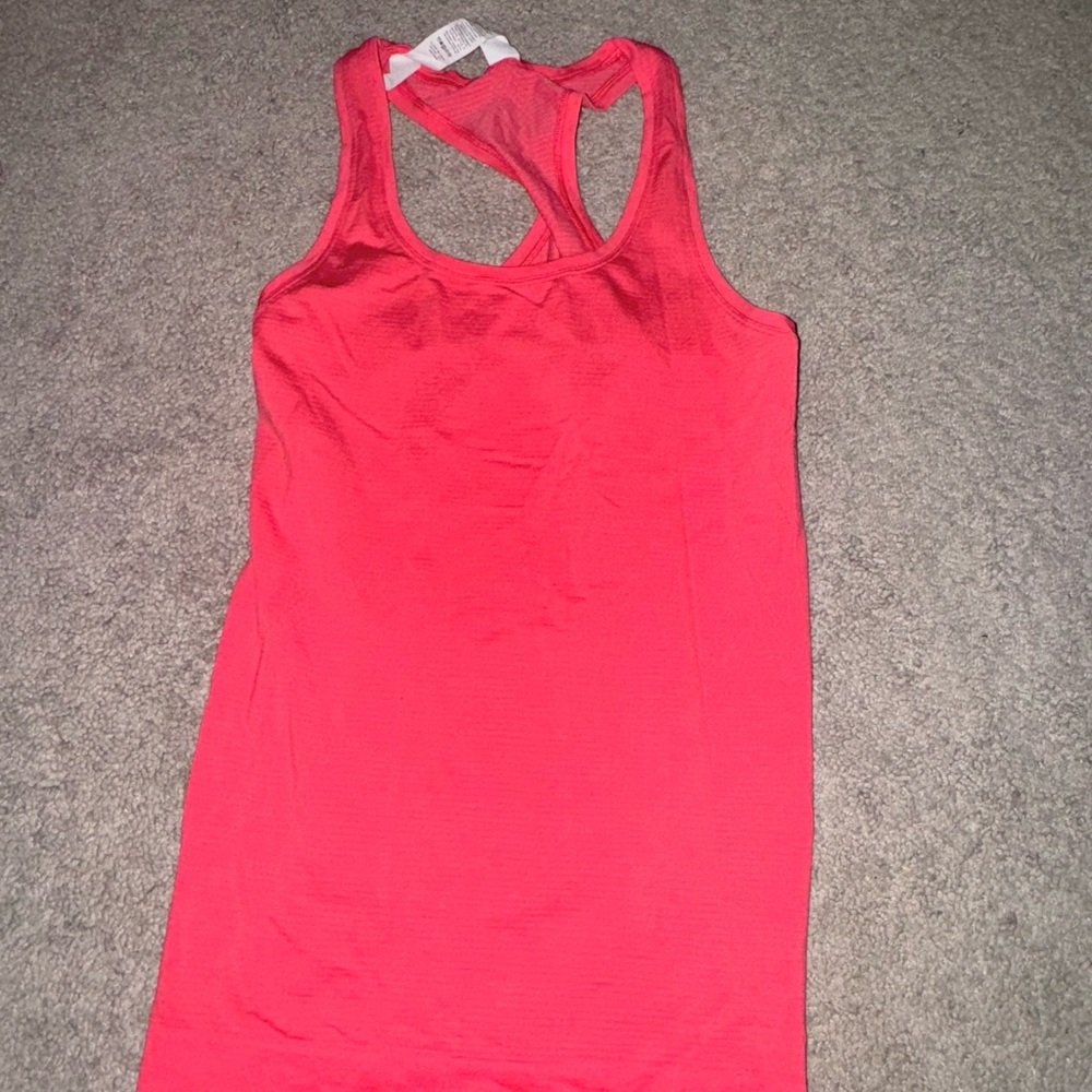Lululemon Athletica Pink Fitted Tank Top